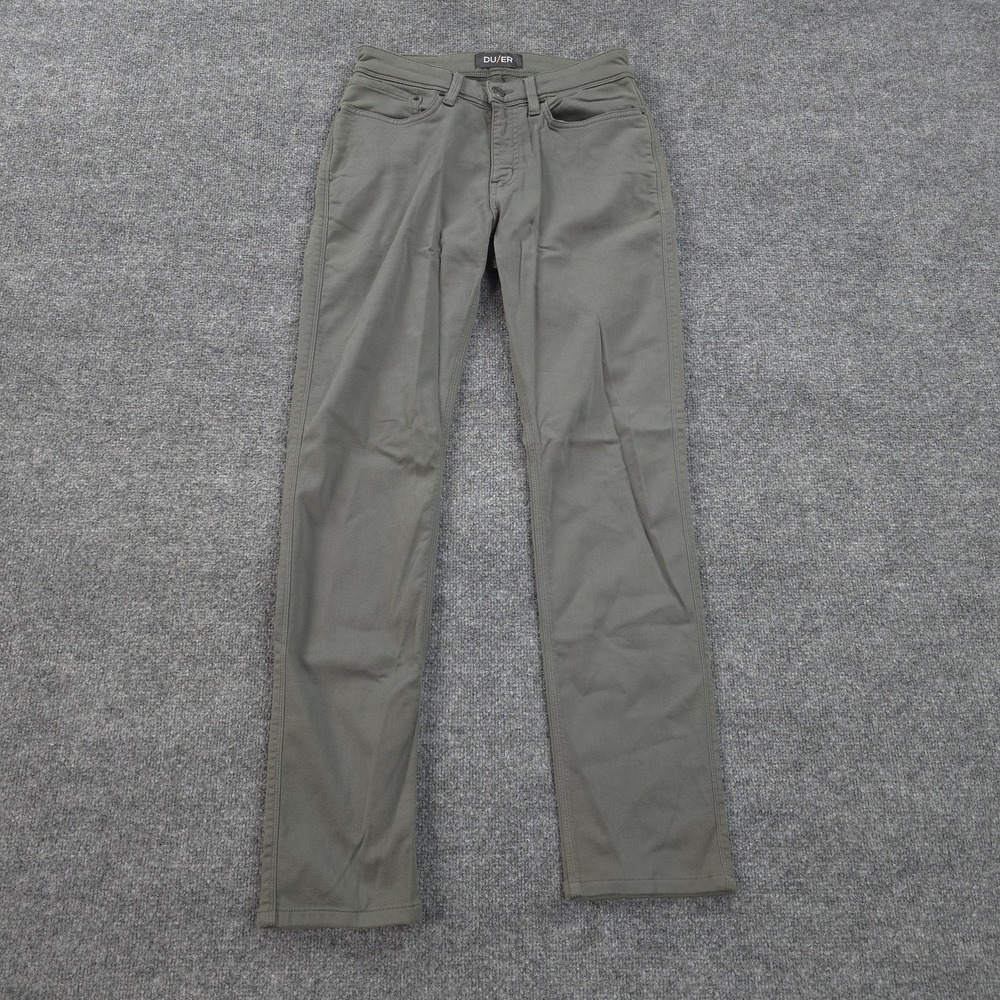 DU/ER Pants Mens 30x32‎ Green No Sweat N2X Relaxed Fit Stretch Chino Workwear